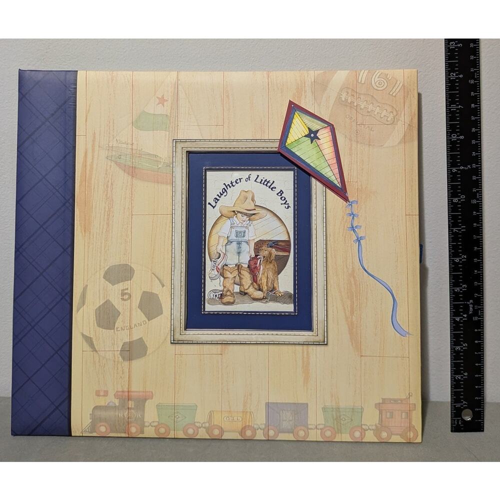 Unused Open Box Sue Skeen "Laughter of Little Boys" 12x12 Scrapbook Kit Album - Picture 9 of 9